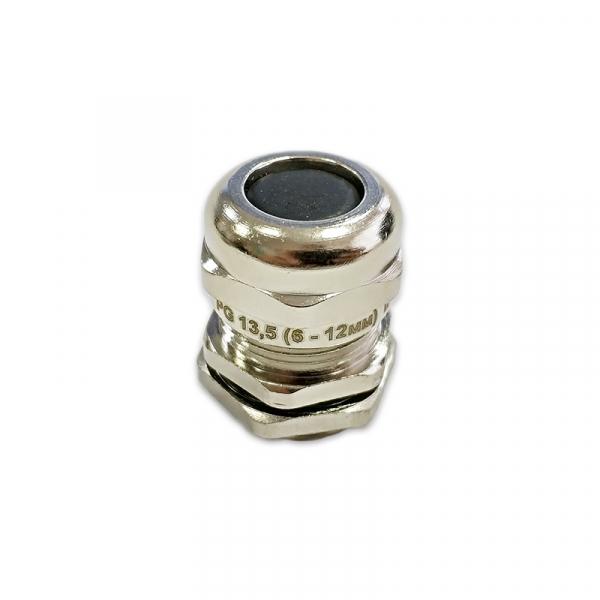 Сальник  PG13.5 латунь УТ1,5 IP68 (d кабеля 6-12 мм) ЗЭТА