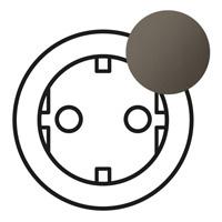 Legrand  Celiane  Графит Лицевая Панель розетки 2К+З немецкий стандарт 067931