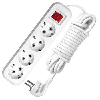 Удлинитель Универсал  S-304  4 гнезда  5 метров с заземляющими контактами  с выключателем  ПВС  3х1 9631991