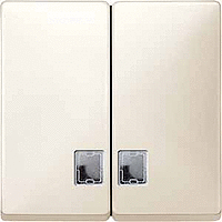 Schneider Electric Merten  Бежевый  2 Клавиши с окном подсвет. MTN413544