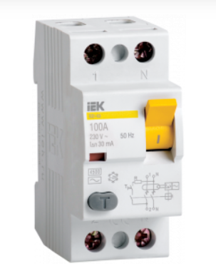 Выключатель дифференциальный (УЗО)  4П  25А  100мА  IEK  ВД1-63S