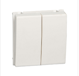 Выключатель  цвет белый PAL9010  45х45  2-клавишный (2 модуля)  Schneider Electric  Wessen45  VN5U-242-BE