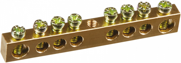 Шина нулевая Navigator  NBB-69-8-1 6*9, 8 отверстий 71 146